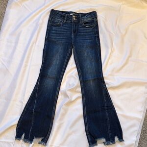 KanCan girls size 14 flare jeans, bell bottoms, stretch, dark denim